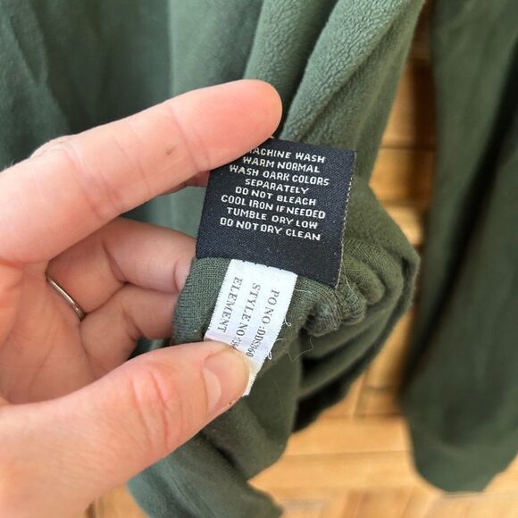 Men's DDX Dri-Duck Small Dark Green Quarter Zip Fleece Sweater Pullover‎ V-Neck - Picture 9 of 11